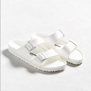 all white birkenstocks